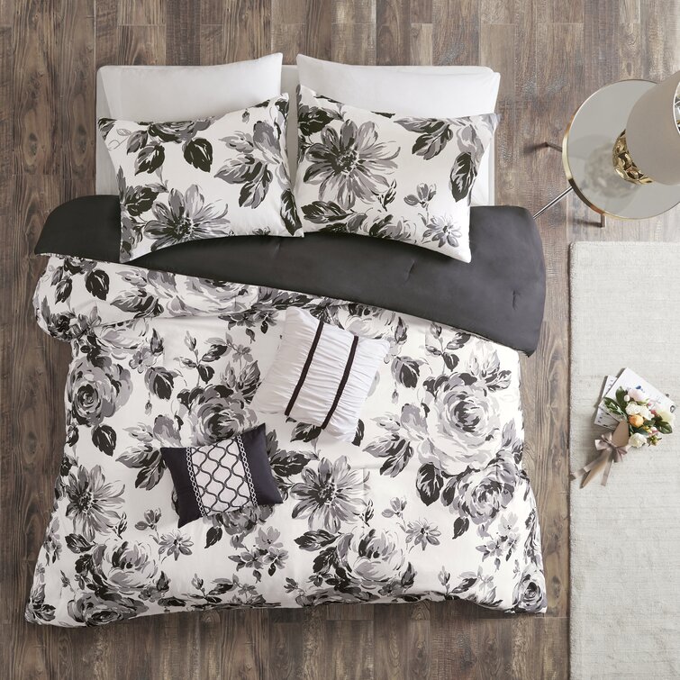 Black and deals white twin comforter